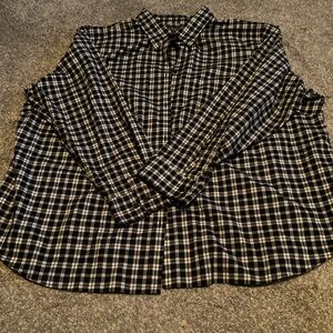 Lady’s Chaps black and white checker button down